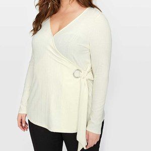 Michel Studio Faux Wrap top